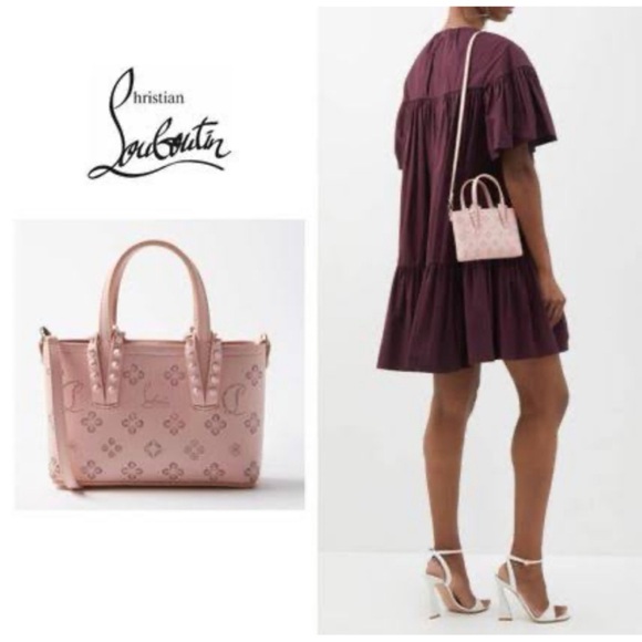 Christian Louboutin Handbags - CHRISTIAN LOUBOUTIN 
Calfskin Loubinthesky Nano Cabata Tote Rosy